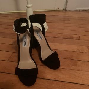 Steve Madden suede two-strap heels